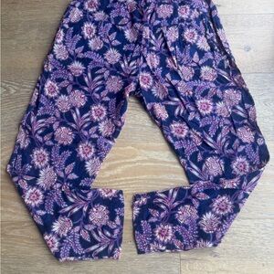 XiRENA Purple and Pink Floral Wide-Leg Pants